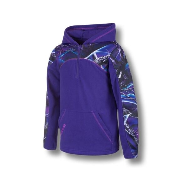 Huntworth Youth Girl’s 2-Tone Fleece ¼ Zip Pullover Hoodie  • XL • NWT - Picture 2 of 8